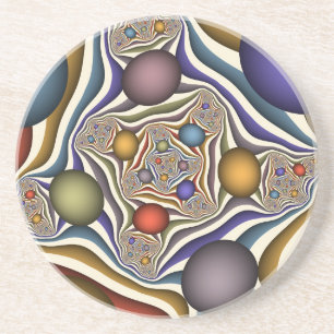 Uppspelning av färglös modern Abstrakt Fractal Art Underlägg