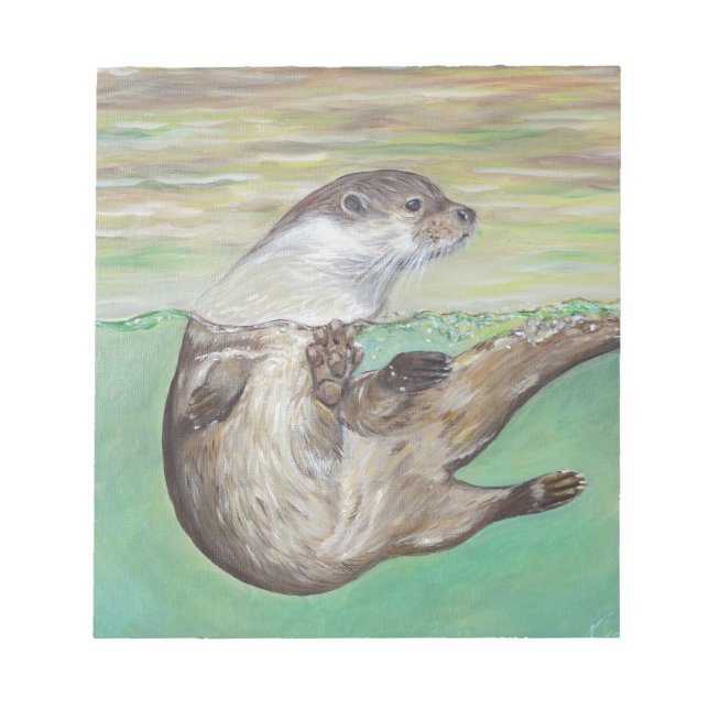 Uppspelning av floden Otter Painting Anteckningsblock (Framsida)