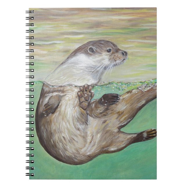 Uppspelning av floden Otter Painting Anteckningsbok (Framsidan)