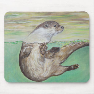 Uppspelning av floden Otter Painting Musmatta