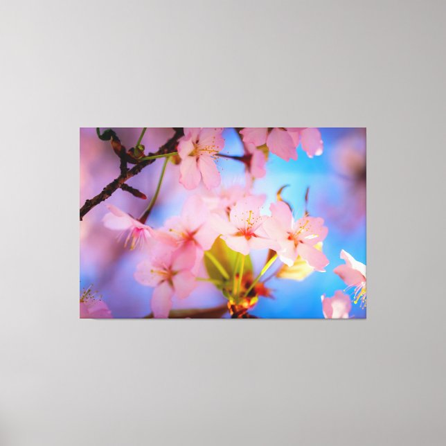 Uppspelning av ljus på Sakura Canvastryck (Framsida)