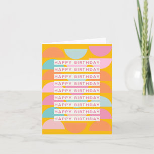 Uppspelning av retro Vibrant Geometric i Grattis p Kort