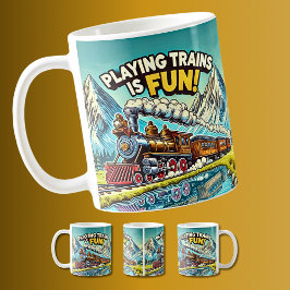 Uppspelning av Tåg är ROLIGT Vintage ångmotor Kaffemugg