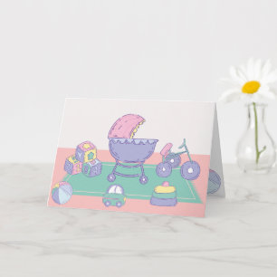 Uppspelning Baby leksak pastel färg Kort