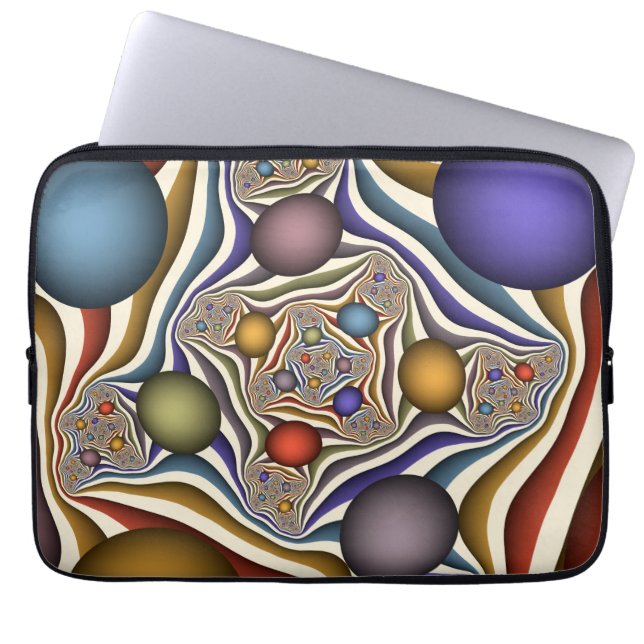 Uppspelning, färgton, modern, Abstrakt, fyrverkeri Laptop Fodral (Framsidan)
