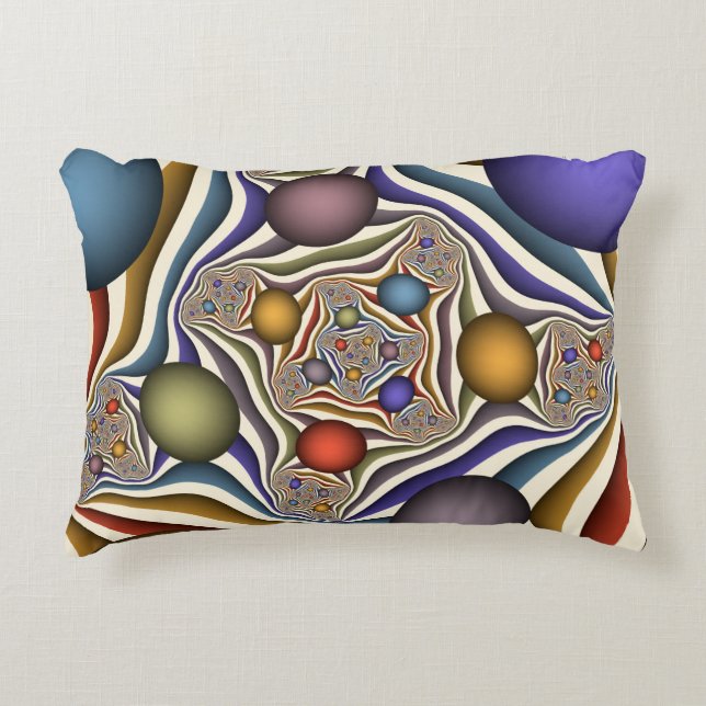 Uppspelning, färgton, modern, Abstrakt, fyrverkeri Prydnadskudde (Framsidan)