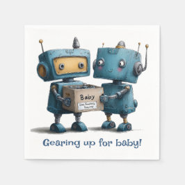 Uppspelning för Baby - Robot Baby Shower Pappersservett