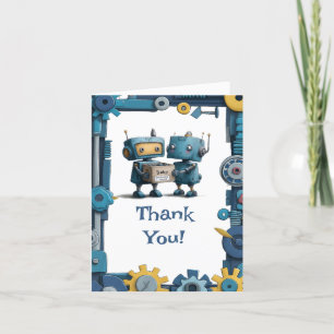 Uppspelning för Baby - Robot Baby Shower Tack Kort