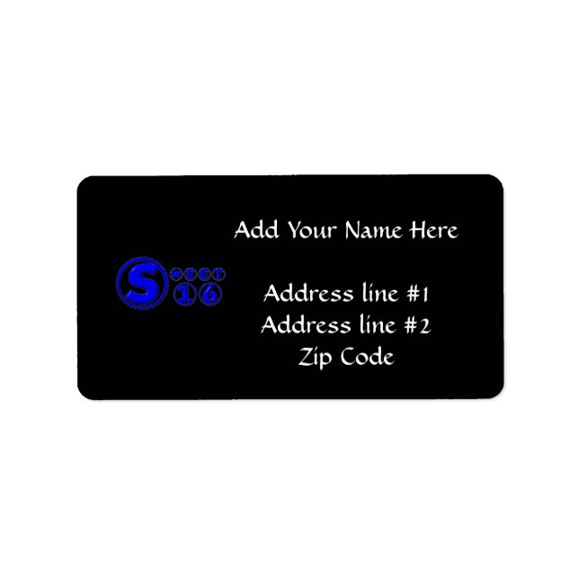 Uppspelning för en svensk 16 adressetikett (Framsidan)