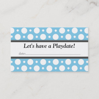 Uppspelning med Affärskorten Date Blue Polka dots