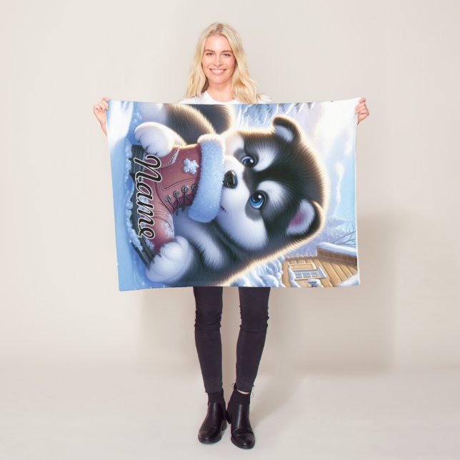 Uppspelning med en vinterstart som täcks av Snö Fleecefilt (På plats)