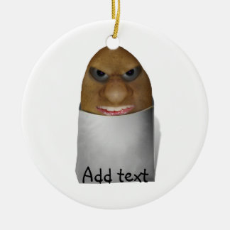 Uppspelning med potatis - potatisnäsen julgransprydnad keramik