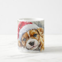 Uppspelning med Santa Hat - vattenfärg