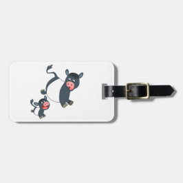 Uppspelning under Galloway Cow & Calf Luggage Tag Bagagebricka