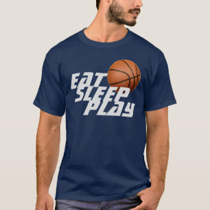 Uppspelningsbasket T-Shirt - flottblått