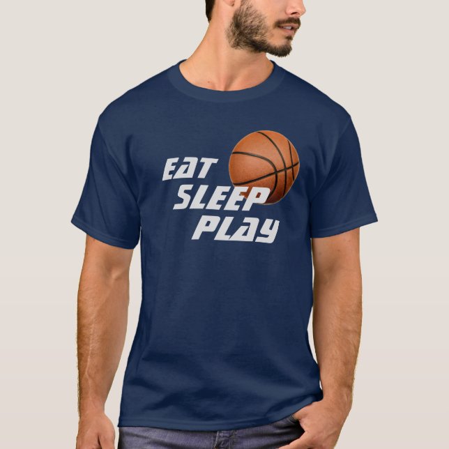Uppspelningsbasket T-Shirt i viloläge (Framsida)