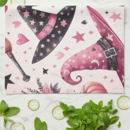 Uppspelningshattar med Rosa och svart vitsar Kökshandduk