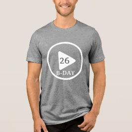 Uppspelningsknapp för födelsedag t shirt