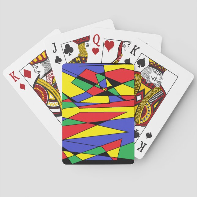 Uppspelningskort abstrakt Färg Casinokort (Baksidan)