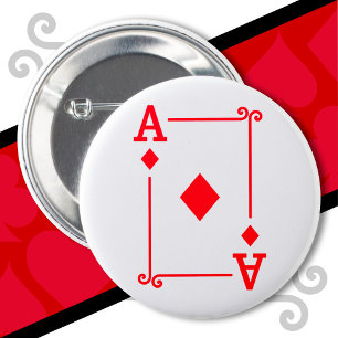Uppspelningskort: Ace Diamonds Card Ace Knapp