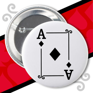 Uppspelningskort: Ace Diamonds Card Ace Knapp