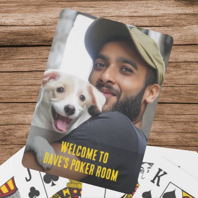 Uppspelningskort - Anpassade - Foto + text Casinokort (Skapare uppladdad)