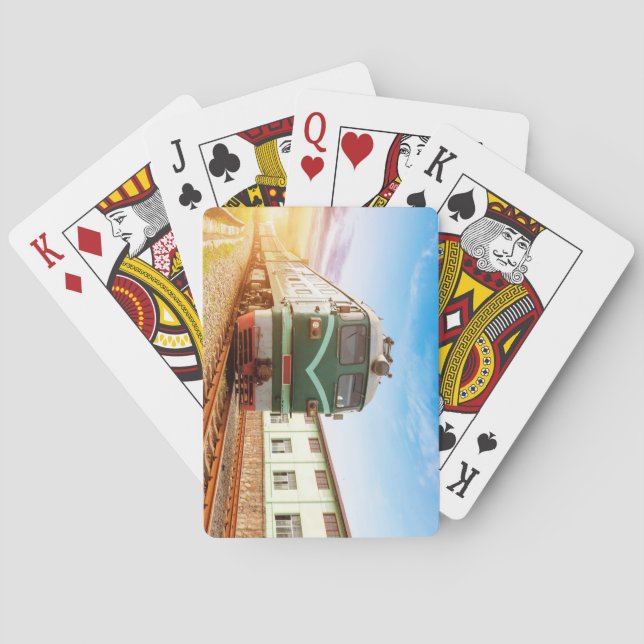 Uppspelningskort av textilvara casinokort (Baksidan)