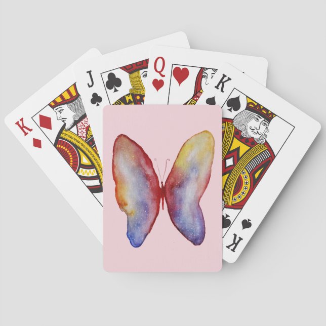 Uppspelningskort Butterfly Teckning Spel Kort (Baksidan)
