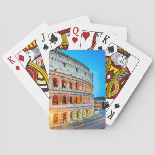 Uppspelningskort Colosseum Rom Italien Spel Kort