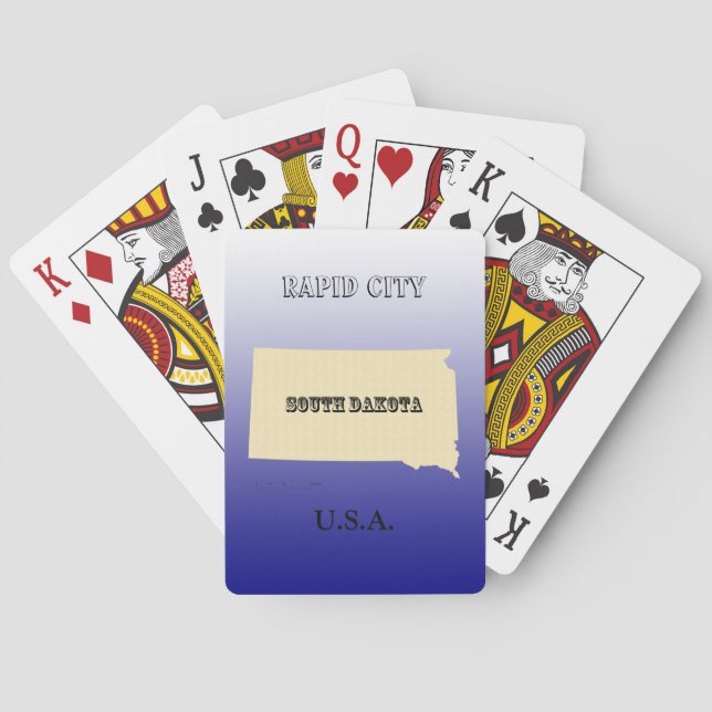 Uppspelningskort - delstaten Karta i södra Dakota  Casinokort (Baksidan)