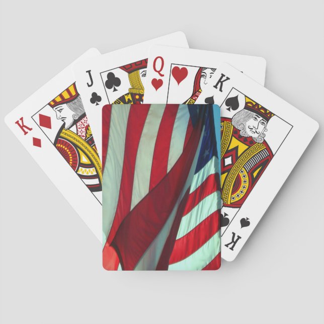 Uppspelningskort Flagga-Old glory Spelkort (Baksidan)