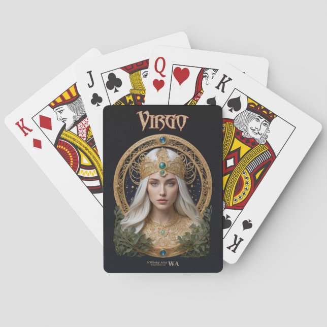 Uppspelningskort för agrologi - Våg Zodiac-tecken Casinokort (Baksidan)
