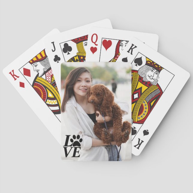 Uppspelningskort för Anpassningsbar Paw-utskrift Casinokort (Baksidan)