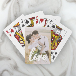 Uppspelningskort för anpassningsbar Photo Kärlek Casinokort