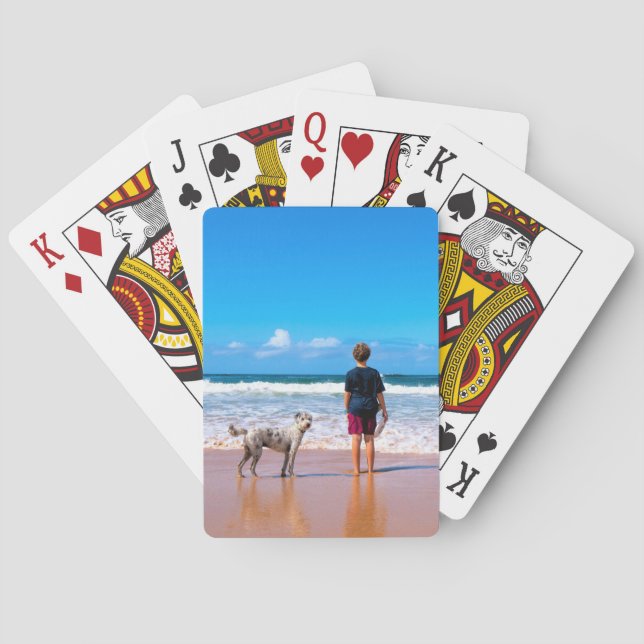 Uppspelningskort för anpassningsbarnas foto i ditt casinokort (Baksidan)