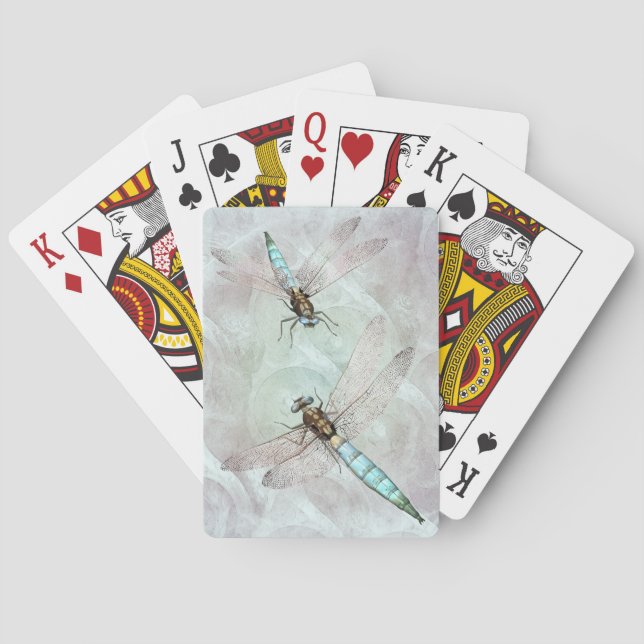 Uppspelningskort för Aqua Dragonfly Duet Casinokort (Baksidan)