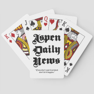 Uppspelningskort för aspen Daily News Anpassningsb Casinokort
