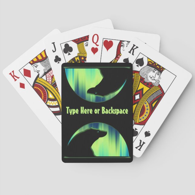 Uppspelningskort för aurora Bear-Personlig Casinokort (Baksidan)