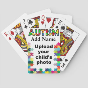 Uppspelningskort för autism Pwareness Puzzle Anpas Spelkort