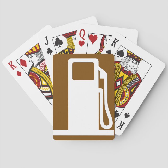 Uppspelningskort för bensinvägskyltar kortlek (Baksidan)