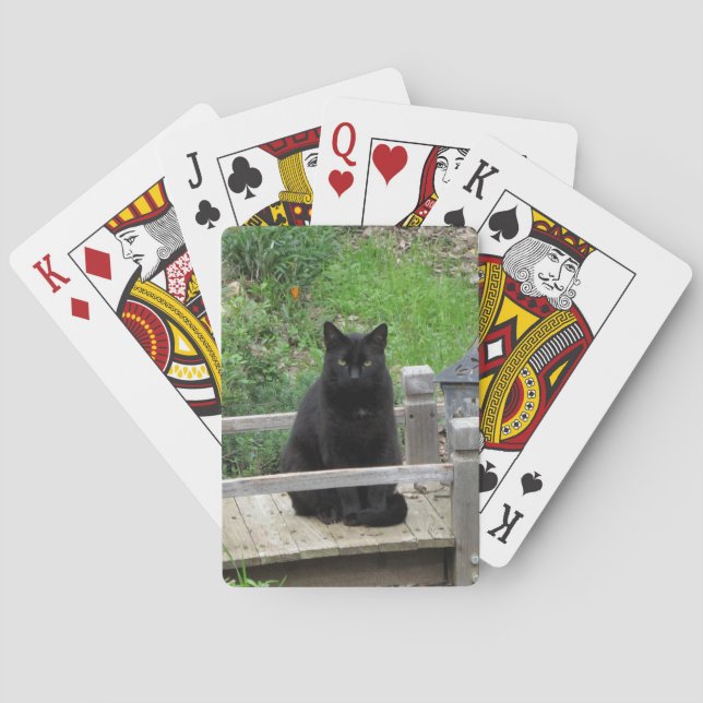 Uppspelningskort för Black Kattunge Bridge Spel Kort (Baksidan)