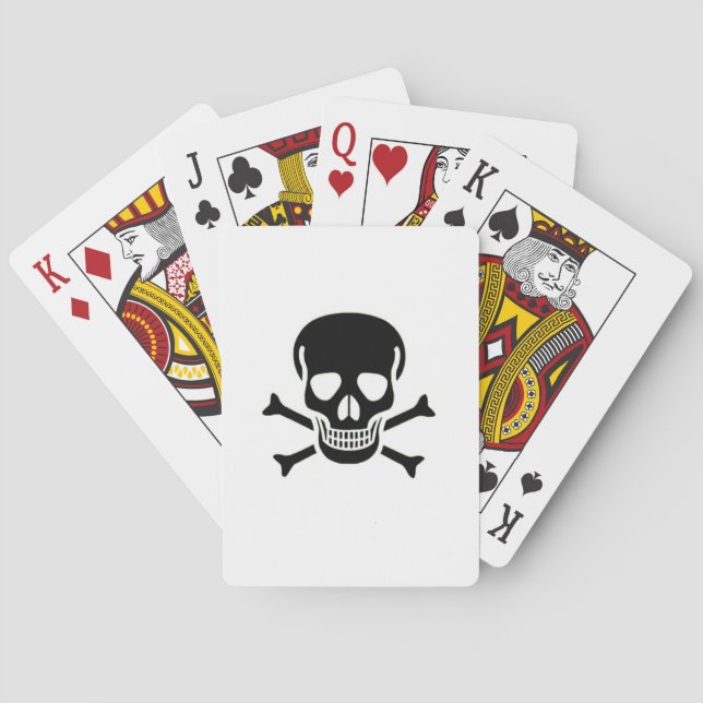 Uppspelningskort för Black Skull Poker Casinokort (Baksidan)