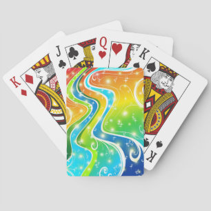 Uppspelningskort för Bright Swirls och Färg Spel Kort
