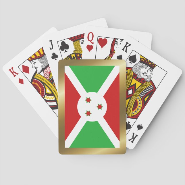Uppspelningskort för Burundi Flagga Casinokort (Baksidan)