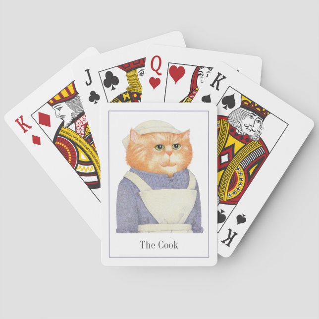 Uppspelningskort för COOK-CAT + text Casinokort (Baksidan)
