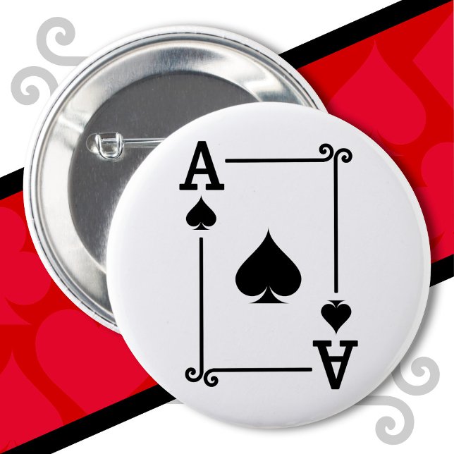 Uppspelningskort för Costume Ace Spades Card Ace Knapp (Skapare uppladdad)