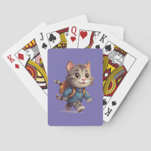 Uppspelningskort för Cute Cat-Tecknad Casinokort