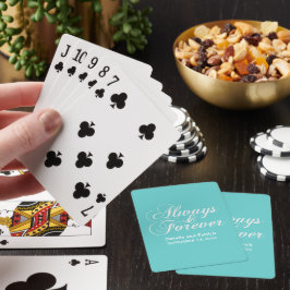 Uppspelningskort för elfenben alltid och för Bröll Casinokort
