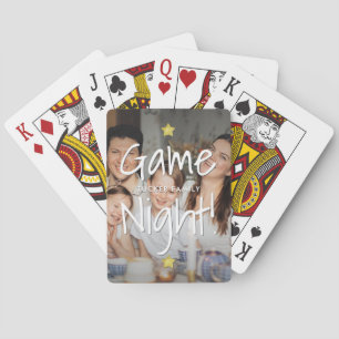 Uppspelningskort för Family Photo Game Night Guld Casinokort