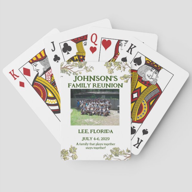 Uppspelningskort för Family Reunion Gift Casinokort (Baksidan)